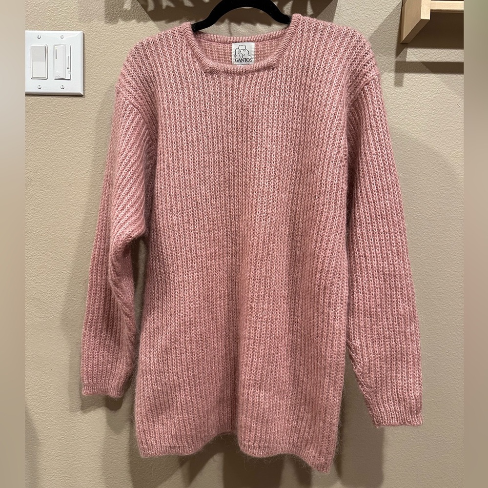 GANTOS women mohair wool pink sweater